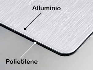 materiale esterno per totem in DIBOND